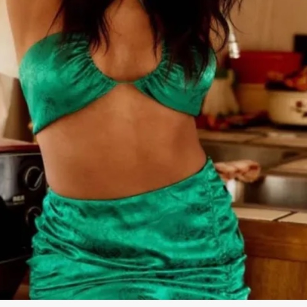 12th Tribe Green Skirt Set